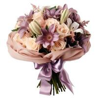 Wedding flower bouquet isolated photo