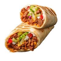 Fresh shawarma isolated photo