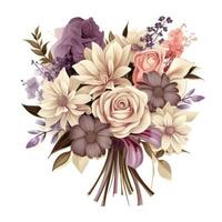 Wedding flower bouquet isolated photo