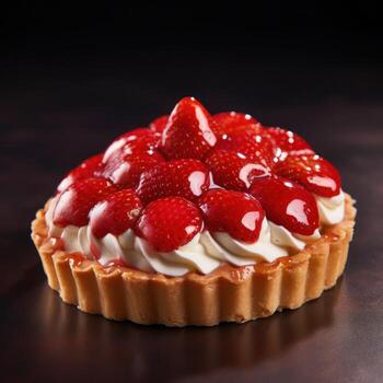 tarta con bayas aislado foto