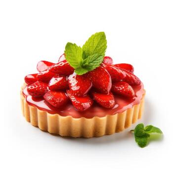 tarta con bayas aislado foto