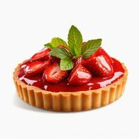 Tart with berries isolated photo