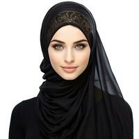 hermosa árabe mujer aislado foto