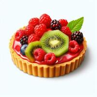 Tart with berries isolated photo