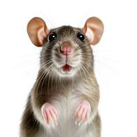 Cute rat face isolated photo