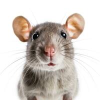 Cute rat face isolated photo
