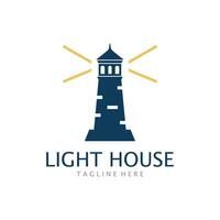 Lighthouse Logo Template With Simple style vector