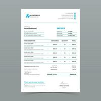 A4 Minimal Invoice Template Design vector