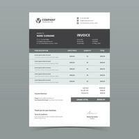 A4 Minimal Invoice Template Design vector