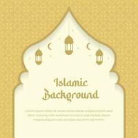 Square Islamic template suitable for commemorating Islamic holidays. Ramadan Kareem, Eid Mubarak, Eid al Adha and Mawlid. Pattern Islamic. vector