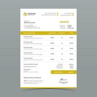 A4 Minimal Invoice Template Design vector