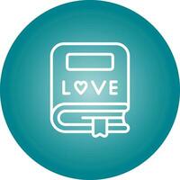 Romantic Bookmark Vector Icon