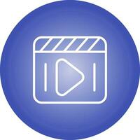 icono de vector de claqueta