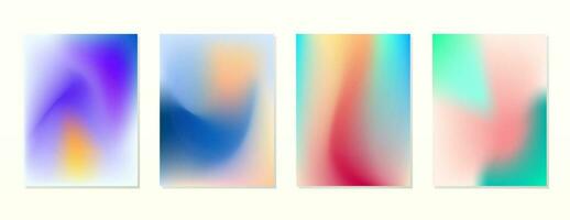 SET SOFT GRADIENT MESH FLUID BLURRED BACKGORUND DESIGN WITH COPY SPACE AREA VECTOR TEMPLATE GOOD FOR POSTER, WALLPAPER, COVER, FRAME, FLYER, SOCIAL MEDIA