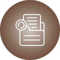 Document Undo Vector Icon