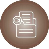 Document Insert Video Vector Icon