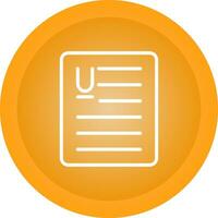 Document Underline Vector Icon
