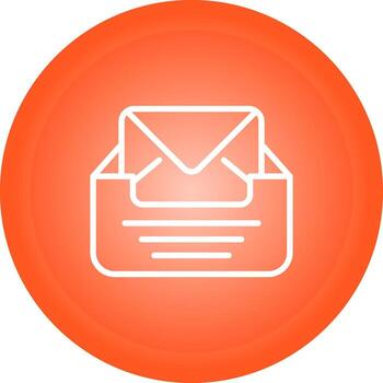 Inbox with envelope Vector Icon