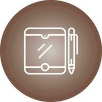 Tablet with pen Vector Icon