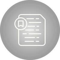 Document Insert Bookmark Vector Icon
