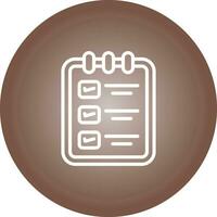 Memo pad with checklist Vector Icon