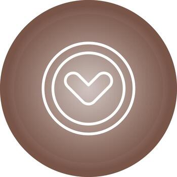 ángulo abajo vector icono