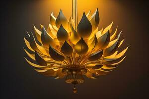 Luxury chandelier isolated on dark background. ai generative photo