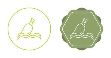 Bottle in Water Vector Icon