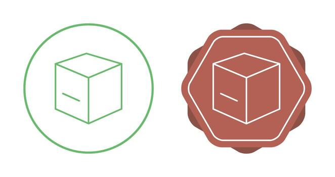 icono de vector de cubo