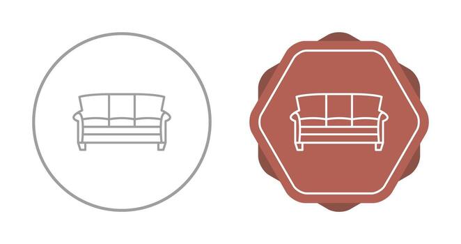 icono de vector de sofá grande