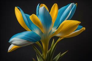 ramo de flores de flores en sólido color antecedentes. ai generativo foto