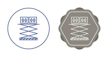 icono de vector de caja de elevación