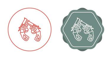 Two Guns Vector Icon