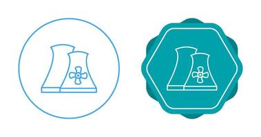 icono de vector de planta nuclear