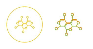 icono de vector de estructura de molécula