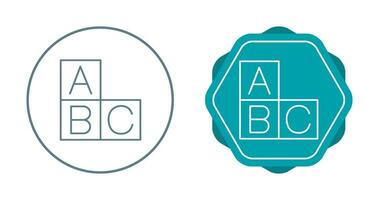 icono de vector abc