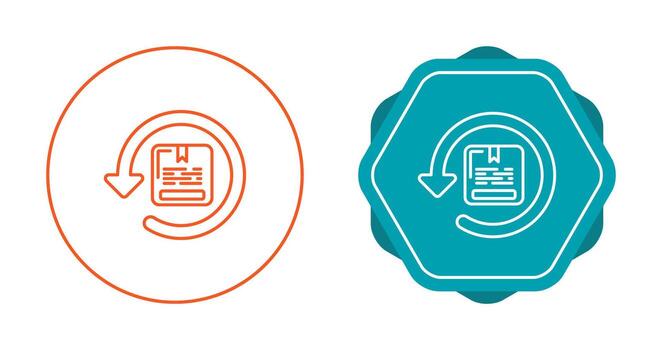 icono de vector de retorno