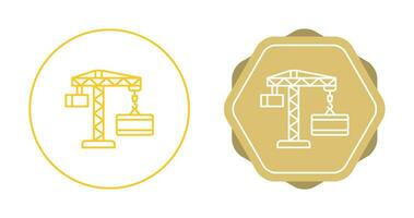 Crane Lifting Vector Icon