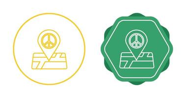 Peace Location Vector Icon