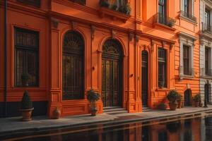 antiguo edificio en Estanbul, pavo. ver desde el agua. generativo ai foto