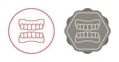 icono de vector de dentadura postiza