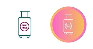 Duty Free Luggage Vector Icon