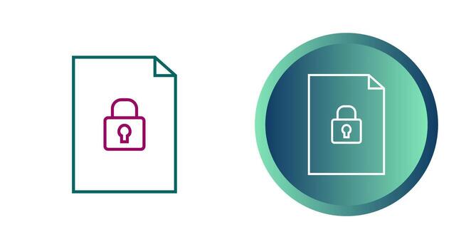 icono de vector de documento seguro