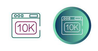 icono de vector de 10k