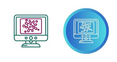 icono de vector de virus lcd