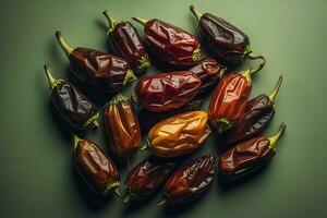 a dozen dates are on the table. ai generative photo
