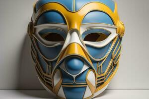 Mardi Gras mask isolated on solid color background. ai generative photo