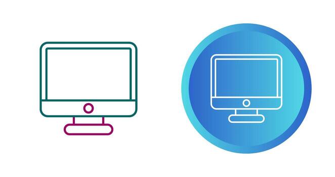monitor de icono de vector