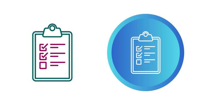 icono de vector de lista de verificación