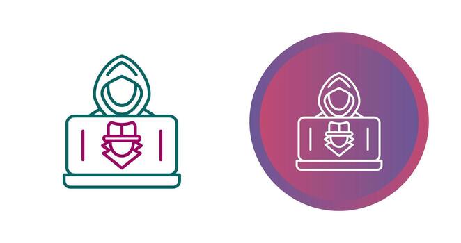 icono de vector de hacker